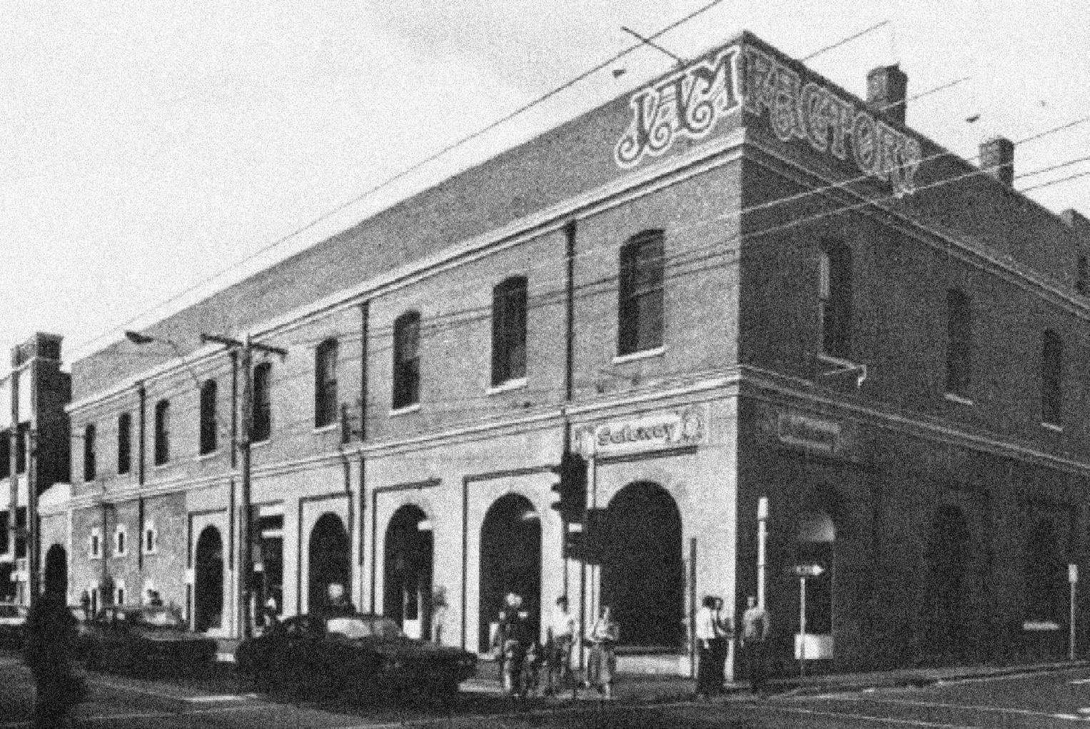 An original archive photograph of the Jam Factory’s heritage façade on Chapel Street.